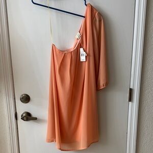 Daytrip One Shoulder Peach Dress